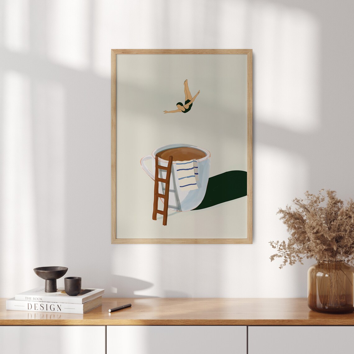 Coffee Diver Good Morning Kitchen Wall Art Print