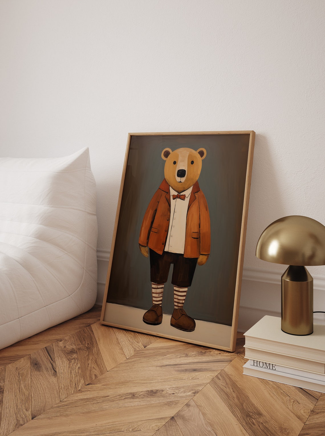 Bear Poster Brown Bear Print Woodland Nursery Decor Nursery Bear Wall Art Teddy Bear Prints Vintage Kids Prints File - Image 2
