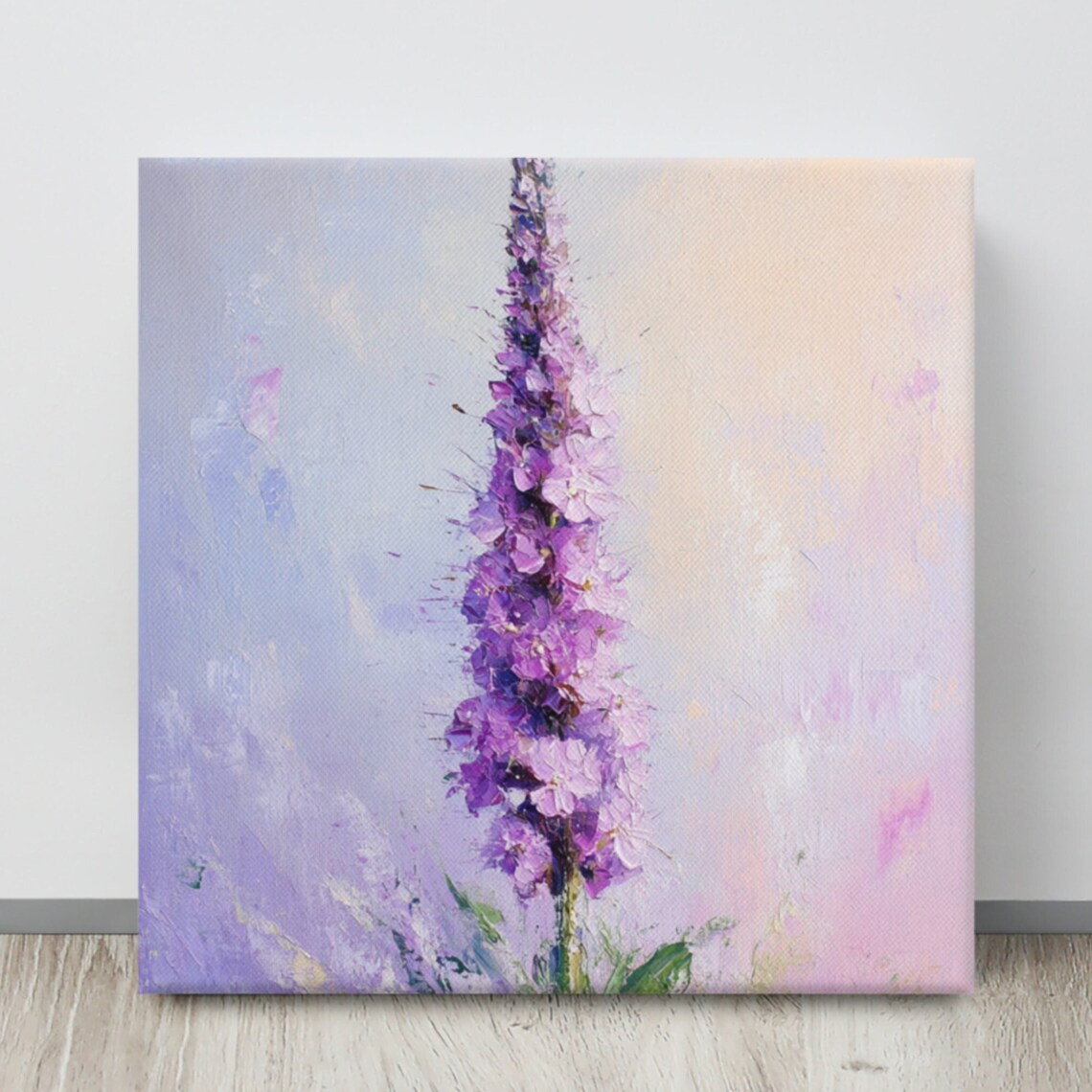 Purple Blazing Star Flower Spike Lavender Painting Art Poster