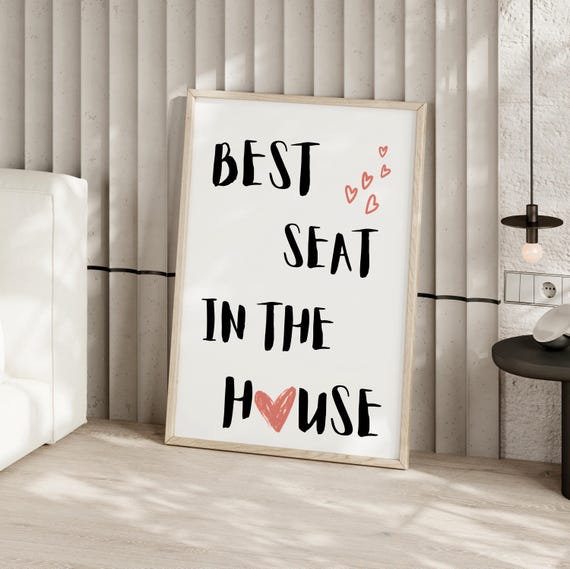 Humorous Toilet Art Print Or Canvas Funny Bathroom Wall Minimalist Trendy Sign