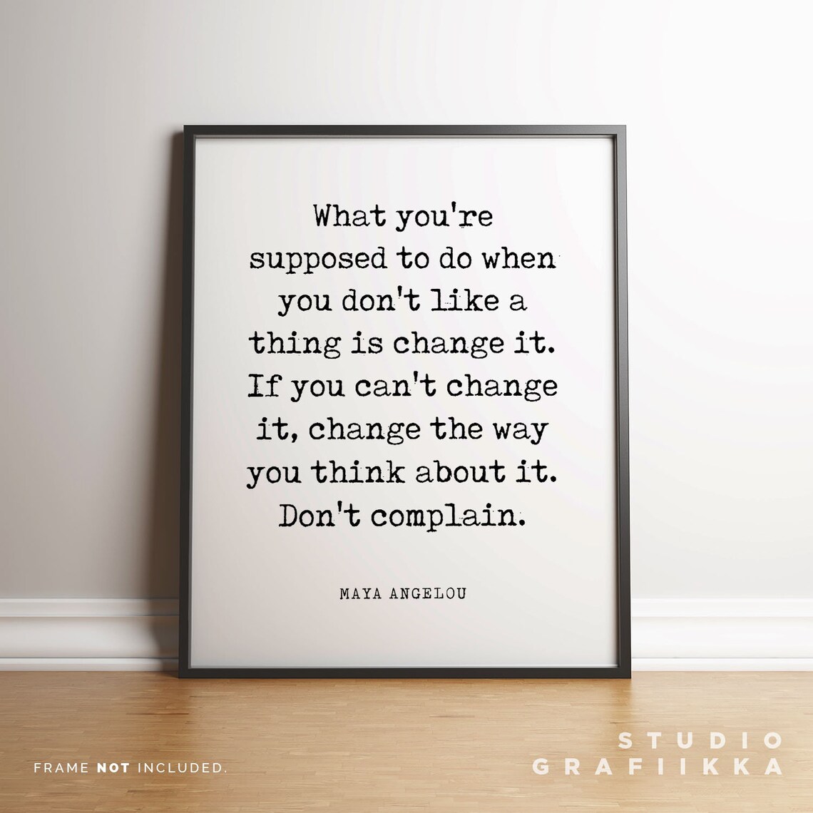 Maya Angelou Change It Change the Way You Think Typewriter Poster - Image 3