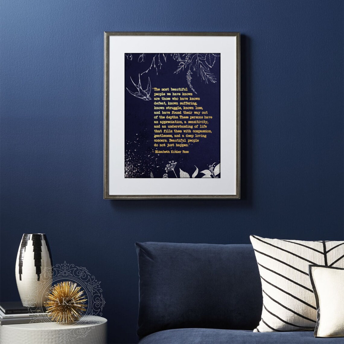 Elisabeth Kubler-Ross Quote Art Print, Gold Lettering - Image 5