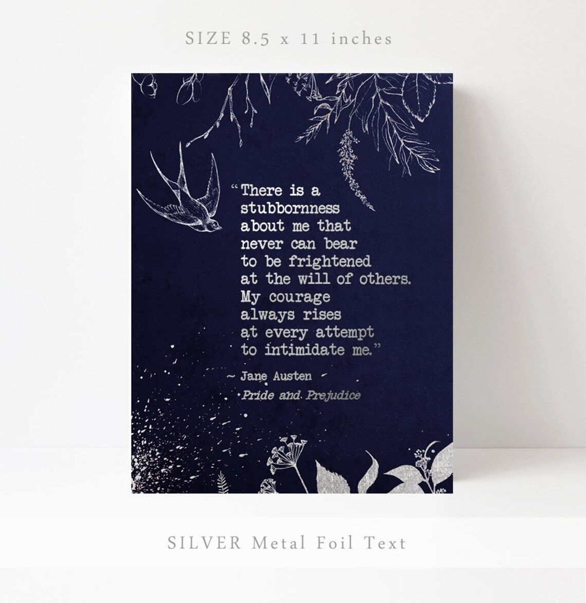 Pride And Prejudice Book Lover Quote Poster - Image 2