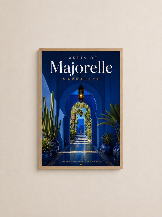 Jardin De Majorelle Marrakech Travel Poster