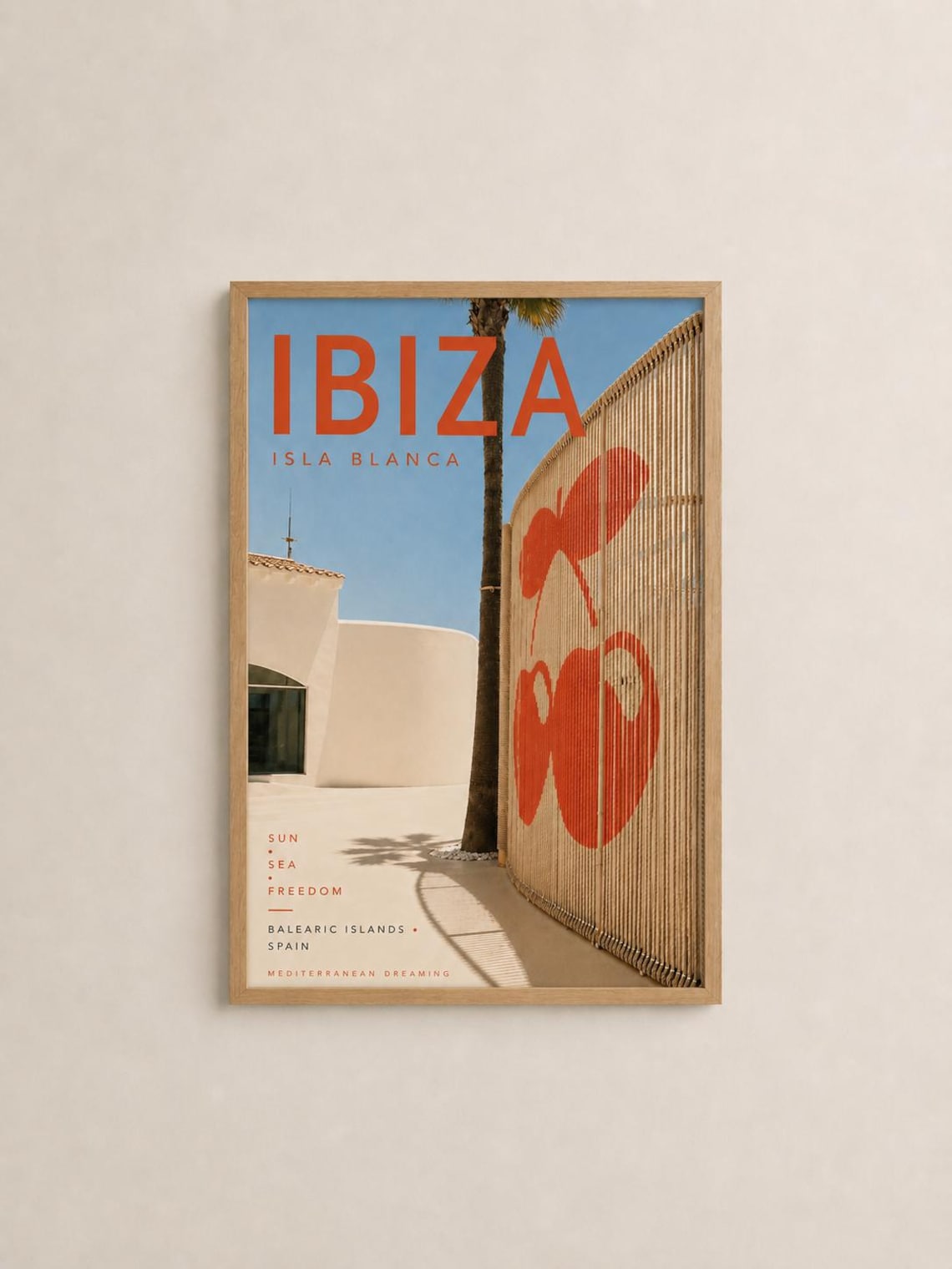 Ibiza Travel Poster, Mediterranean Boho Decor