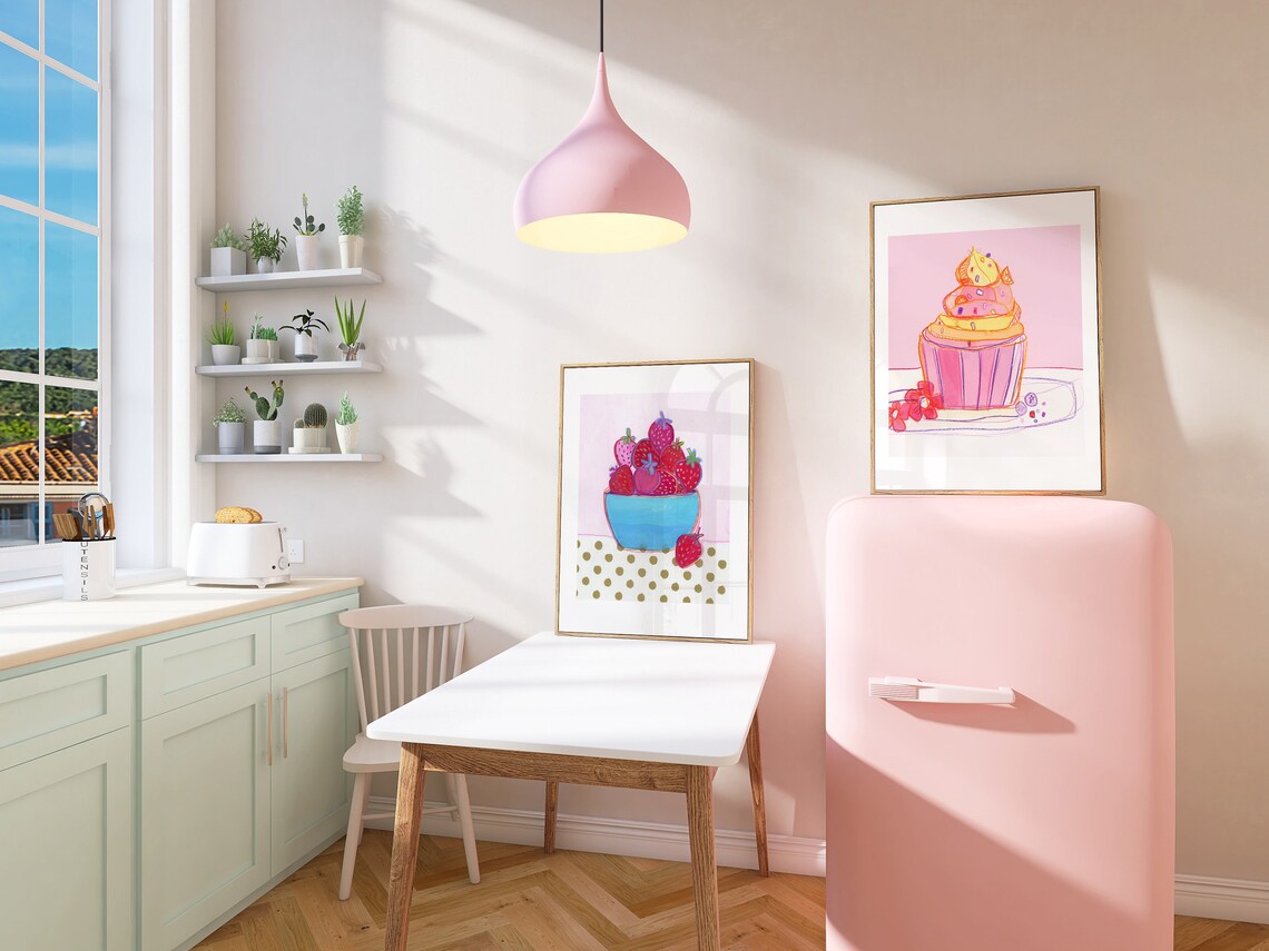Whimsical Cupcake, Kitchen Decor Art Print - Image 3