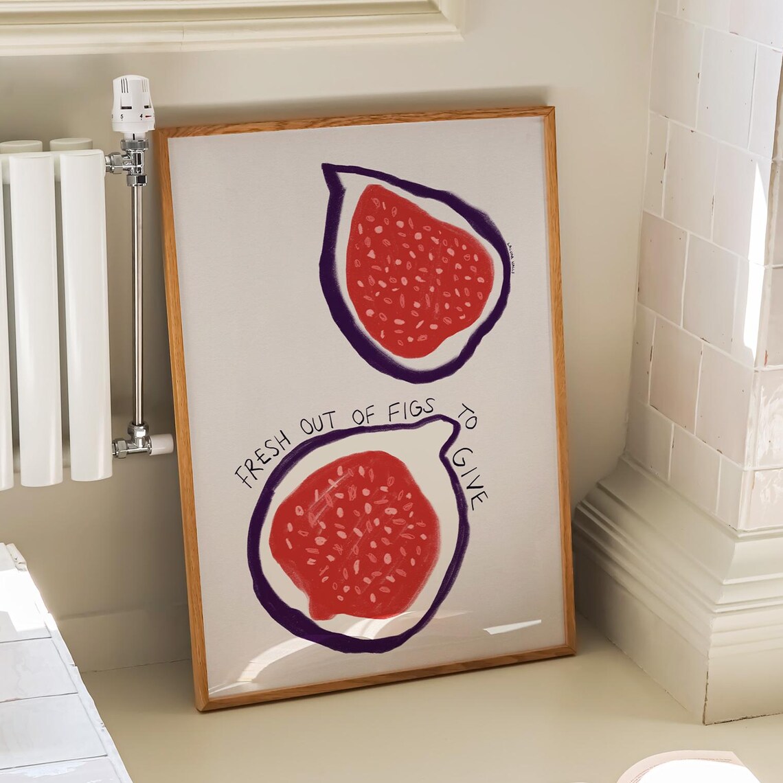 Fresh Out Of Figs Funny Kitchen Botanical Art Print