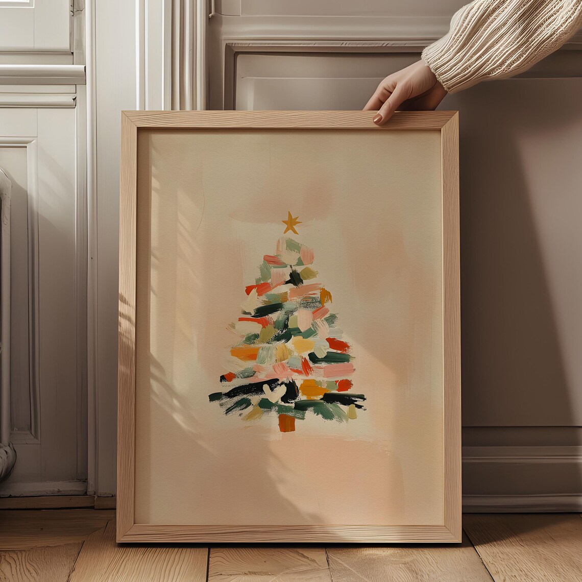 Christmas Tree Bohemian Holiday Art Print
