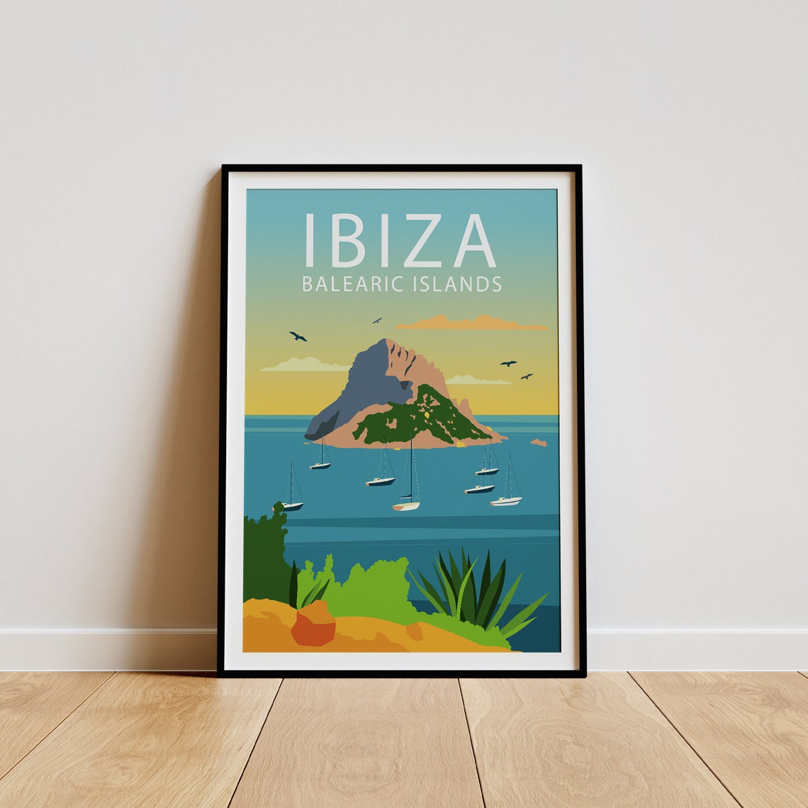 Ibiza Travel Posteribiza Wall Artibiza Poster Printibiza Islandtravel Posterwall Art Decordigital Art Downloadwall Art