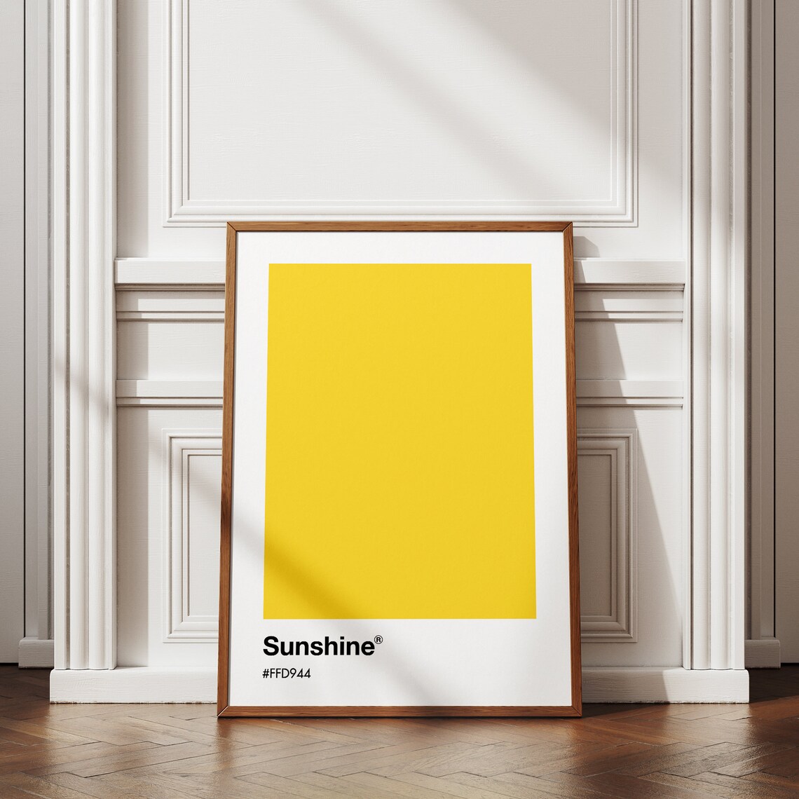 Sunshine Yellow Pantone Poster, Trendy Wall Art Print