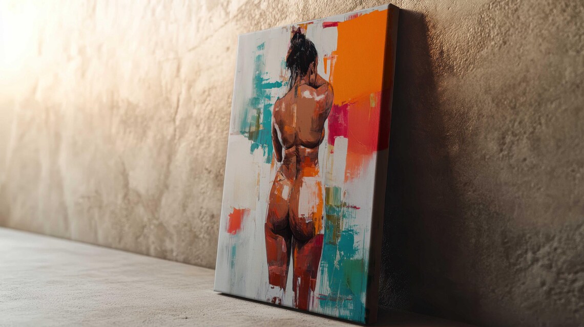 Mature Content Nude Art, Modern Figure Study - Image 3