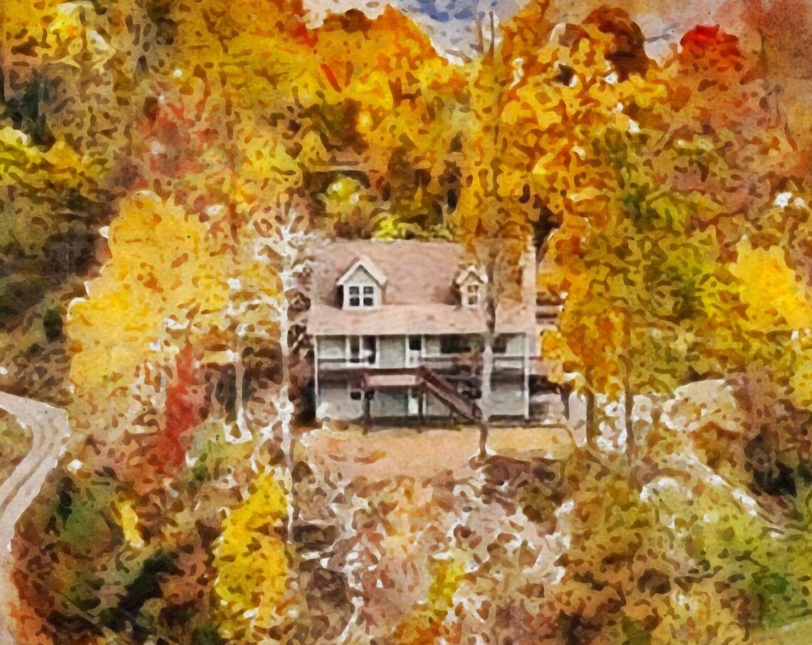 Custom Watercolor House Portrait, Personalized Home Print