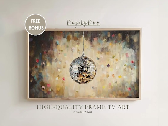 Vintage New Year’s Eve Disco Ball Art Print
