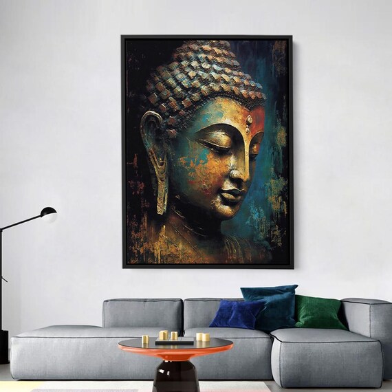 Buddha Canvas Wall Art Meditation Print