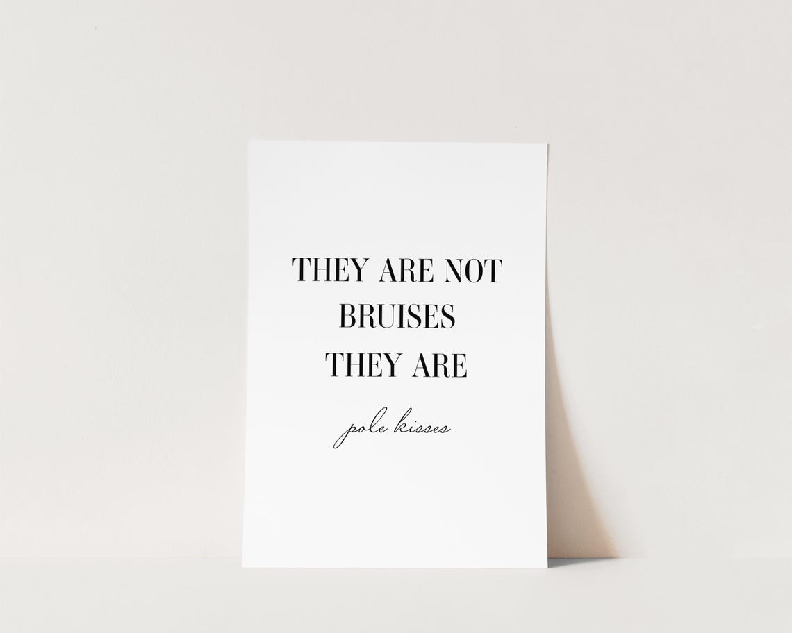 Pole Kisses Quote Print, Pole Dance Typography - Image 3