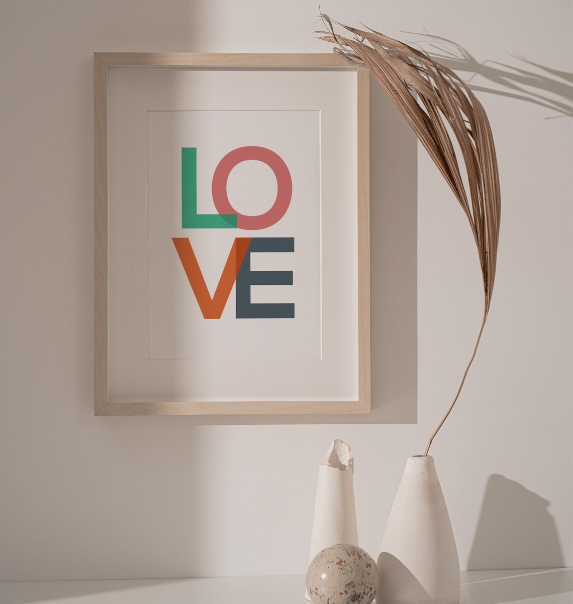 Minimalist Love Art Print, Modern Wall Decor Piece - Image 2