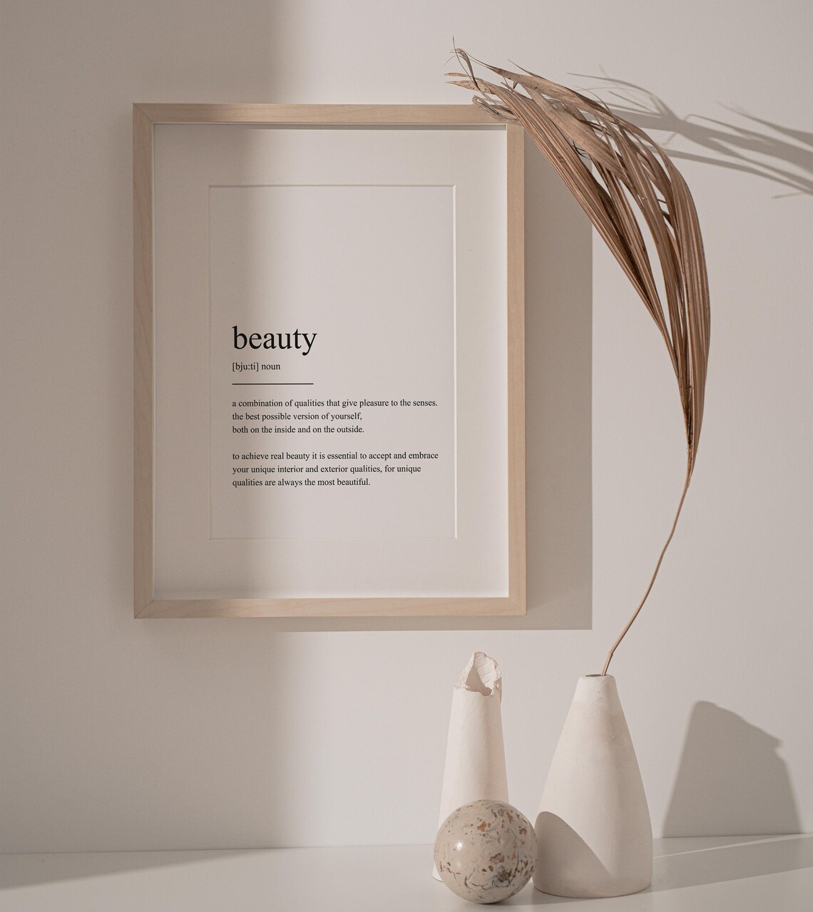 Beauty Definition Quote Art Print - Image 2