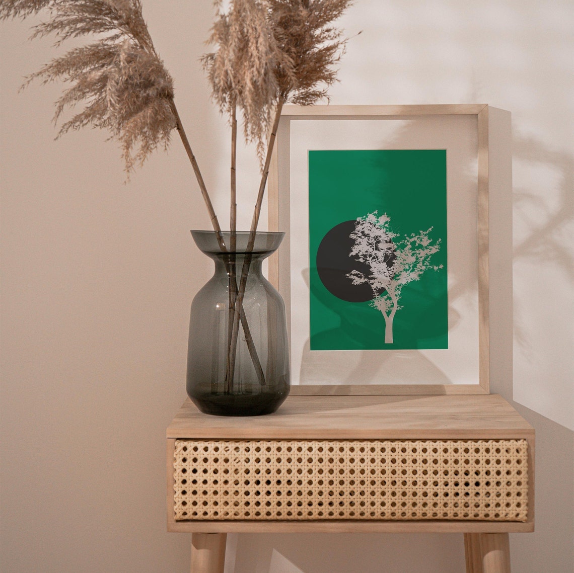 Wall Art Print Green Prints Green Wall Art Tree Print Wall Art Wall Art Minimalist Print Scandinavian Print - Image 3