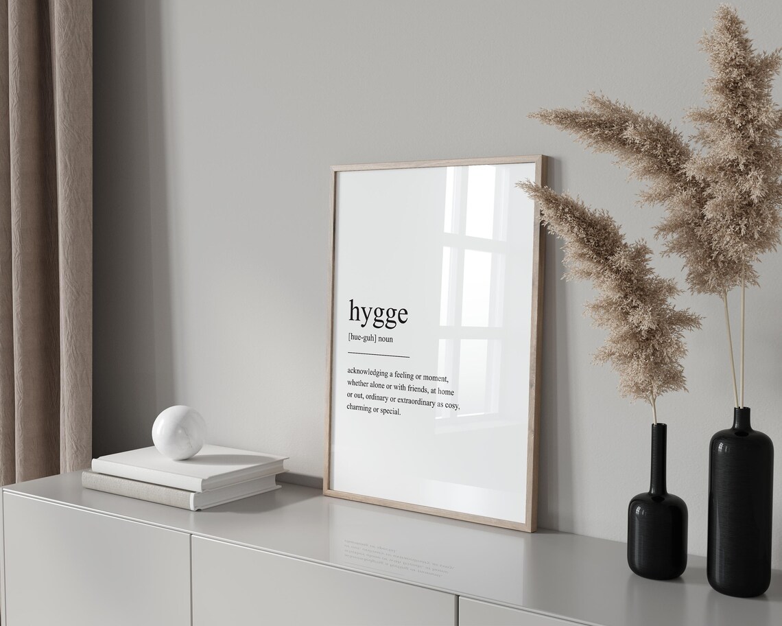 Hygge Definition Scandinavian Quote Art Print - Image 4