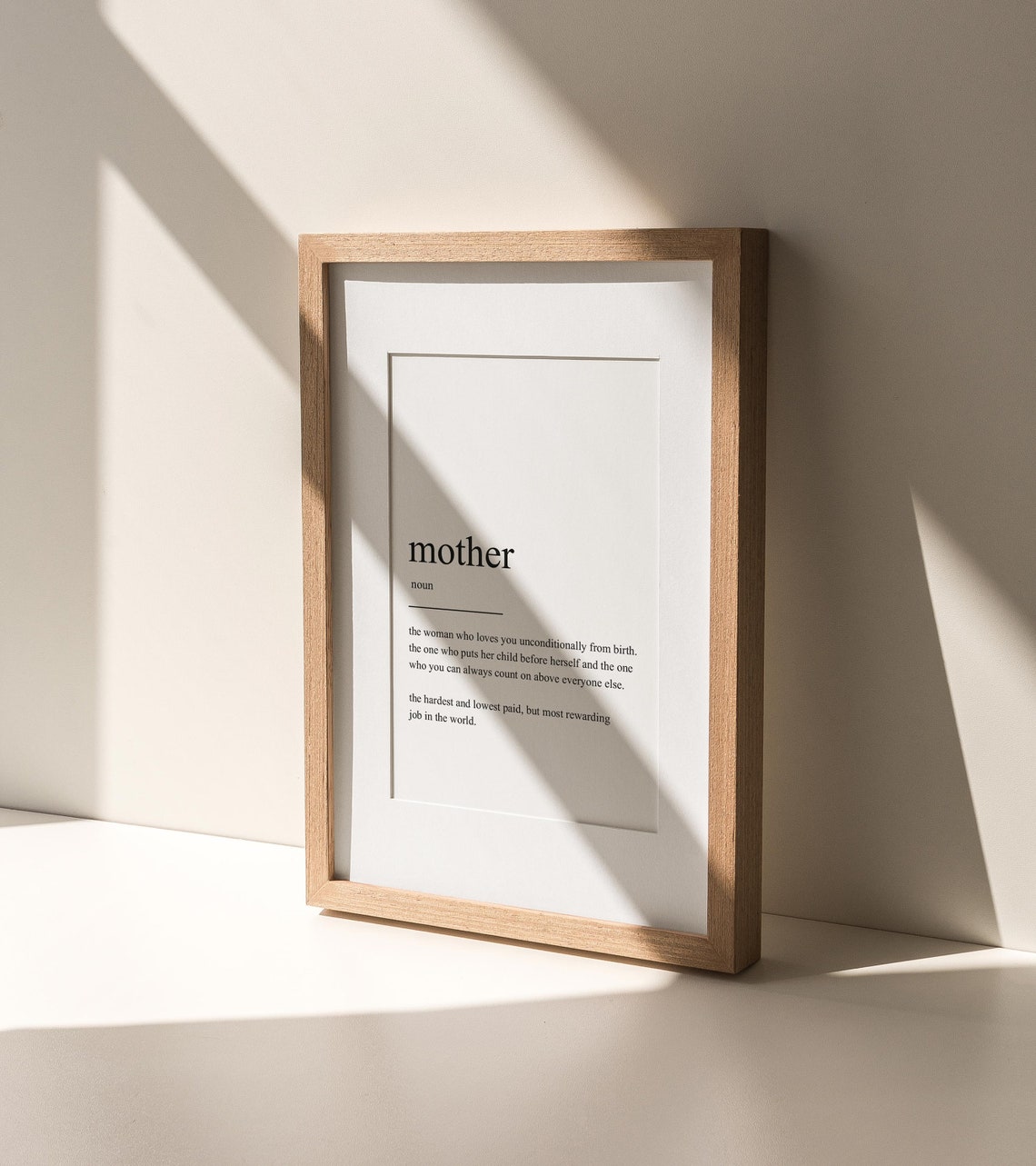 Mother Definition Mother's Day Minimalist Art Print - Image 2