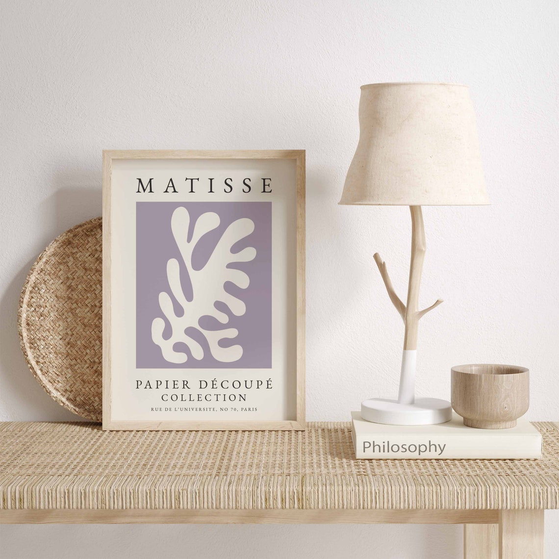 Matisse-Inspired Purple Cut-Out Wall Art Print - Image 3