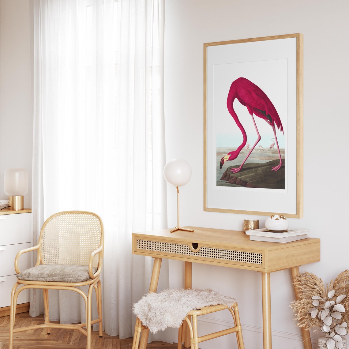 Flamingo Minimalist Modern Art Print - Image 2