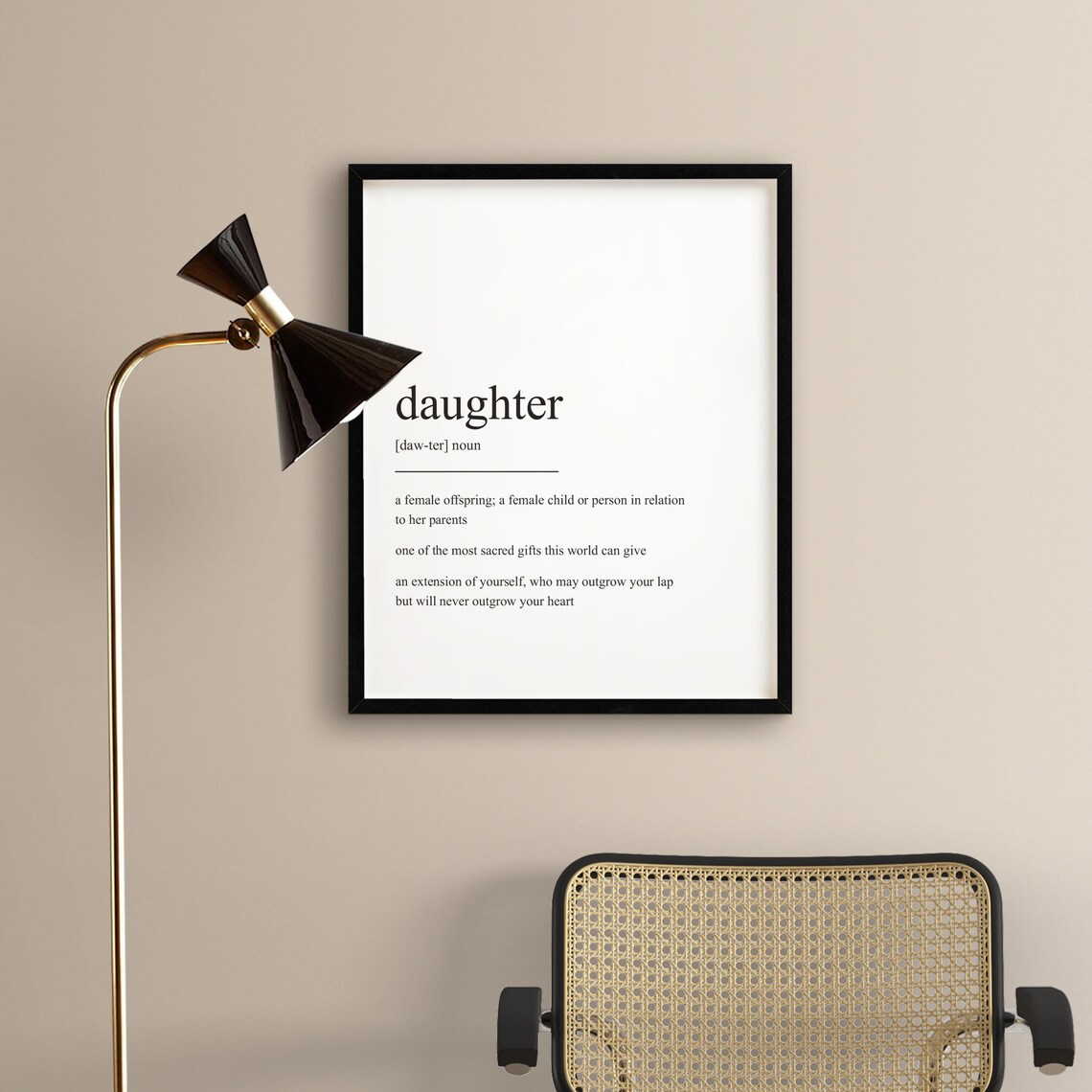 Daughter Definition Quote Art Print, Typography - Image 3