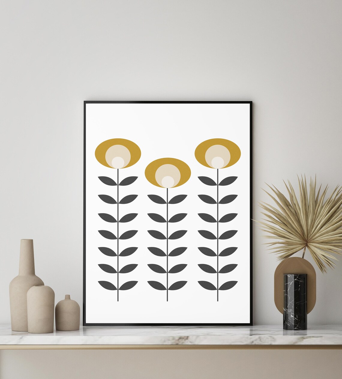 Flower Print, Scandinavian Minimalist Art Print - Image 2