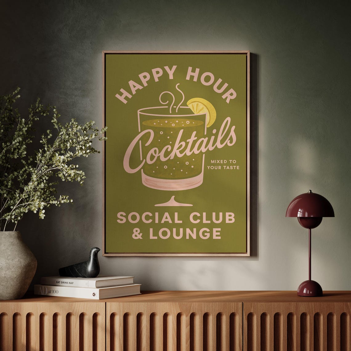 Happy Hour Cocktails, Retro Bar Art Print - Image 5