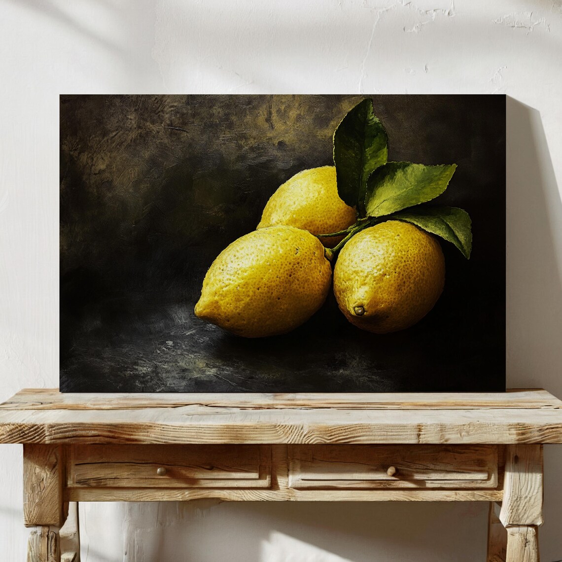 Golden Lemons Still Life, Classic Kitchen Wall Art Print - Image 3