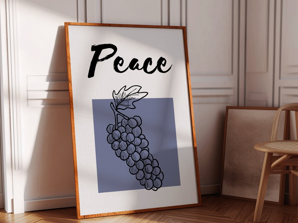 Kind Affirmation Fruit Boho Minimalist Art Print