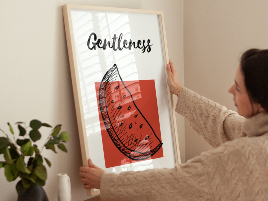 Kind Affirmation Fruit Boho Minimalist, Christian Art - Image 4