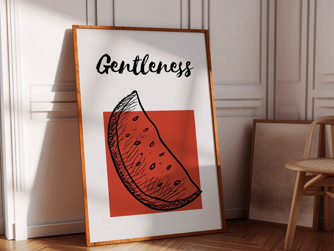 Kind Affirmation Fruit Boho Minimalist, Christian Art - Image 2