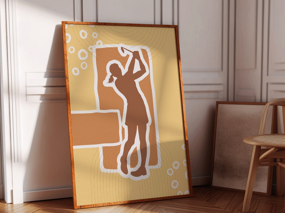Golf Poster Boho Minimalist Prints Modern Art Bohominimalistdecor Sports Art File