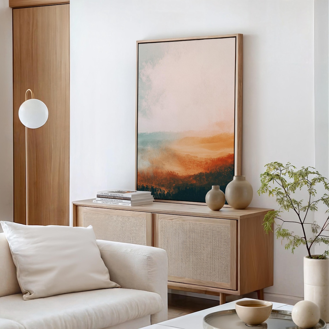 Tranquil Abstract Landscape, Textured Brushwork - Image 5