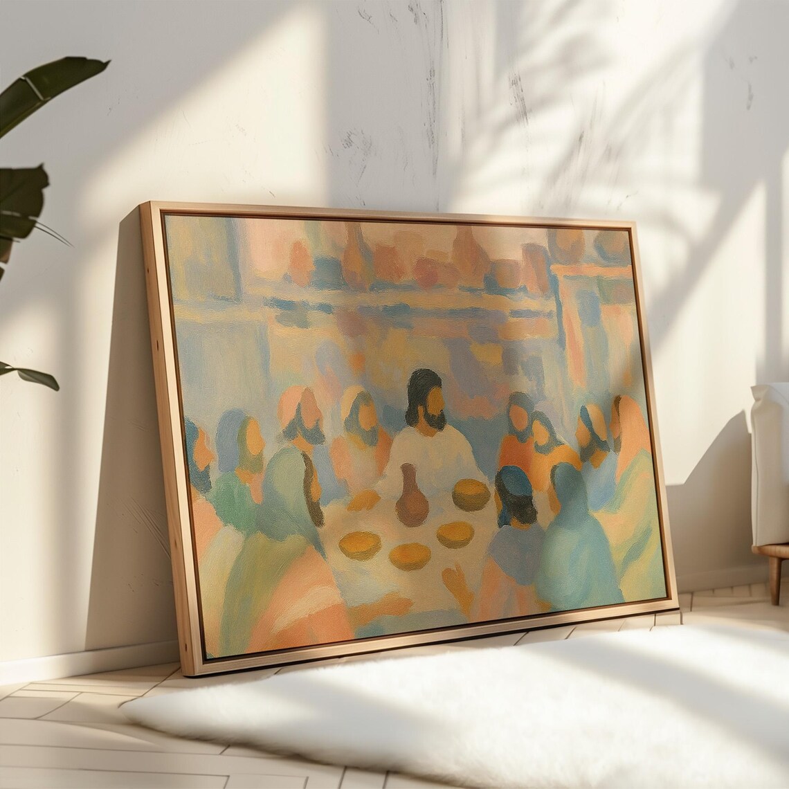 Last Supper Painting Print, Minimalist Religious Decor - Image 5