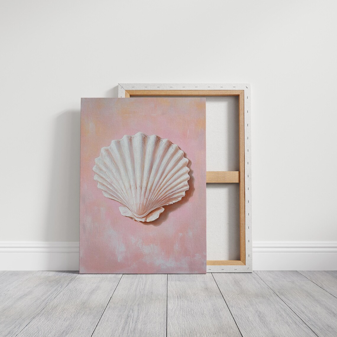 Coastal Elegance White Seashell On Soft Pink For Beach Inspired Decor And Nautical Style Home Accents - Image 3