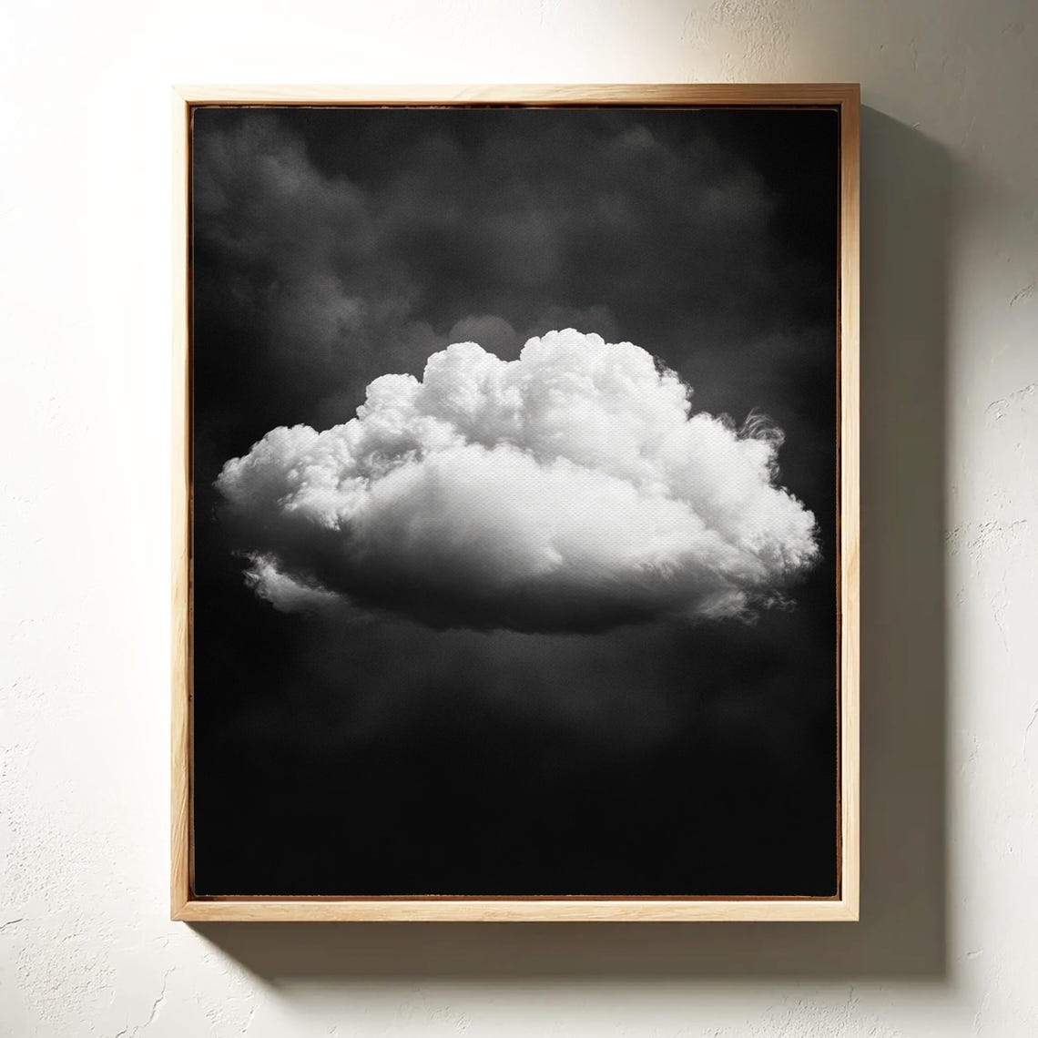Minimalist Black And White Cloud Wall Art Print For Modern Home Decor - Image 4