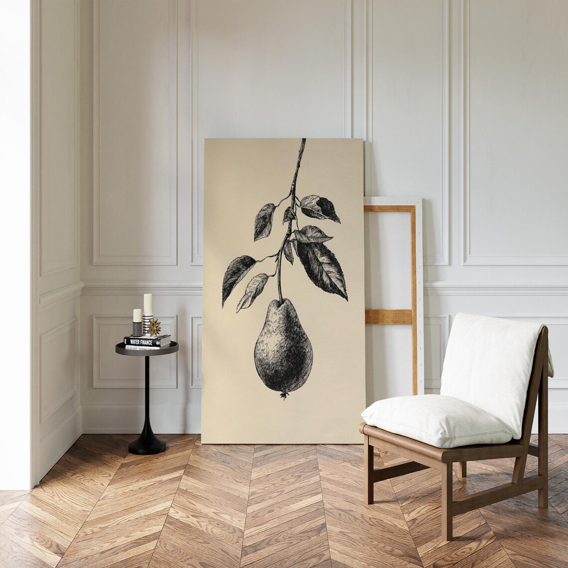 Vintage Pear Illustration, Rustic Kitchen Decor - Image 3