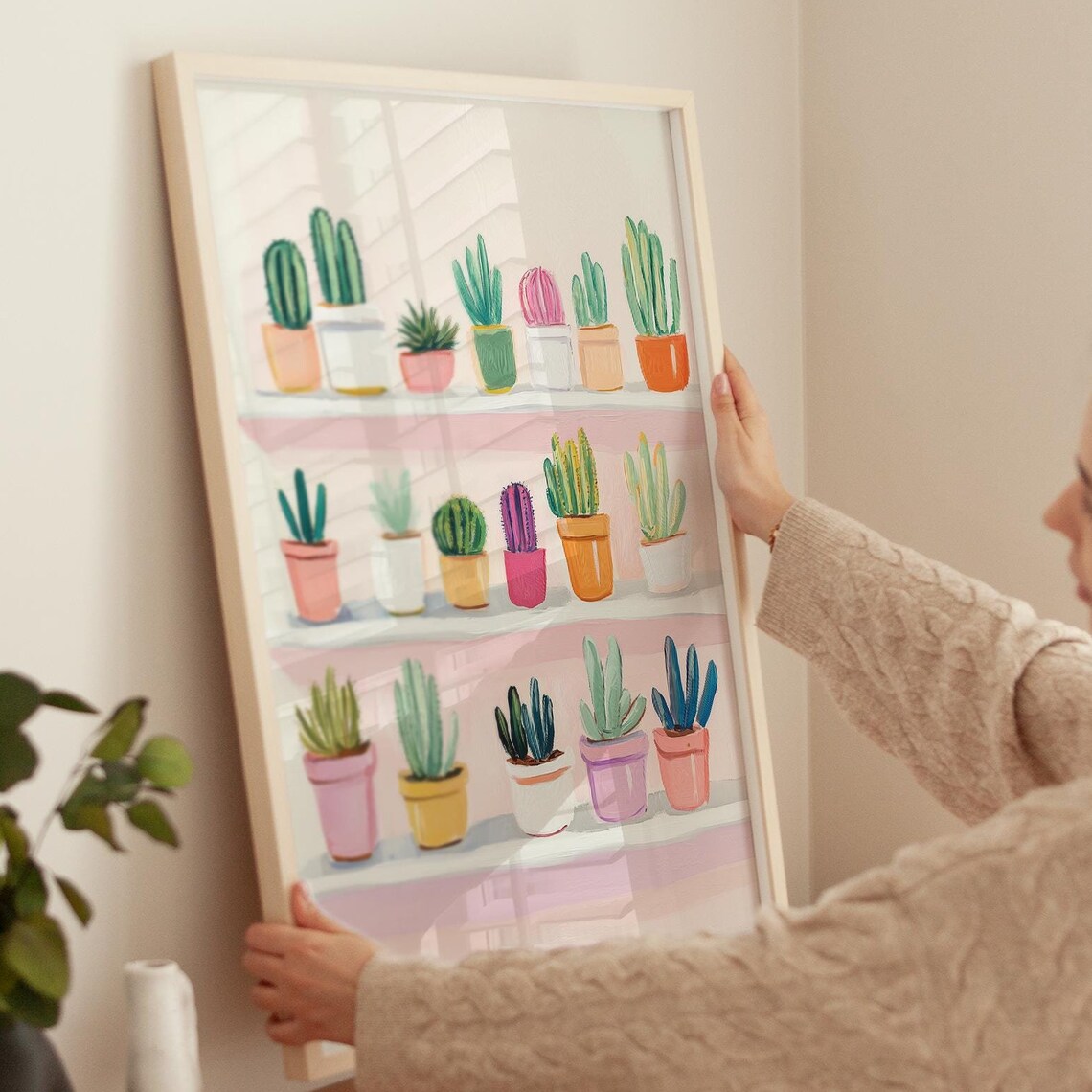 Vintage Cactus Retro Botanical Art Print - Image 3