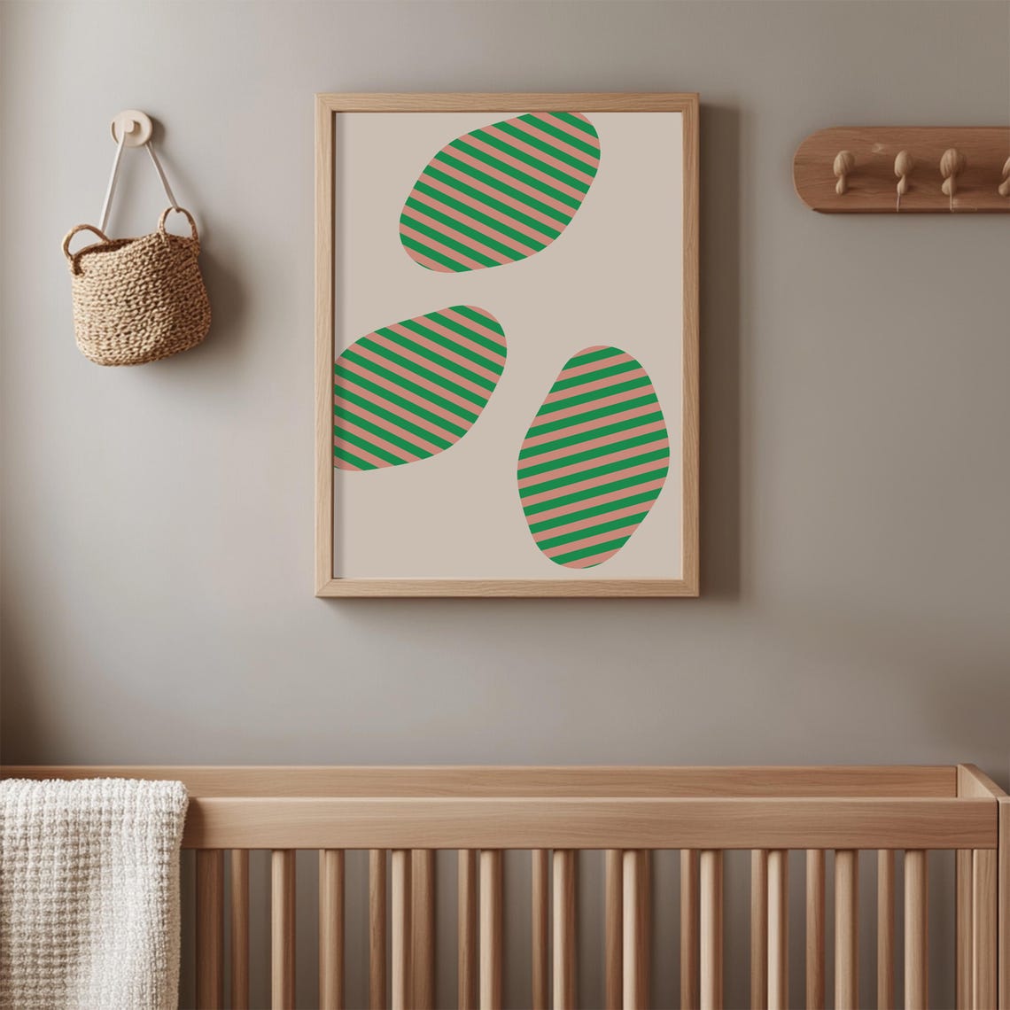 Abstract Striped Print Minimalist Boho Wall Decor