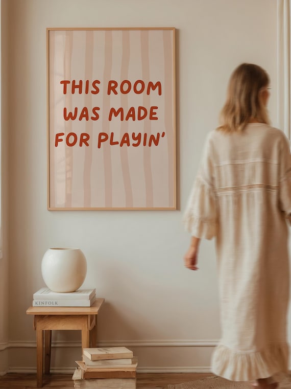 This Room Was Made For Playin Poster Nursery Playroom Kids Decor