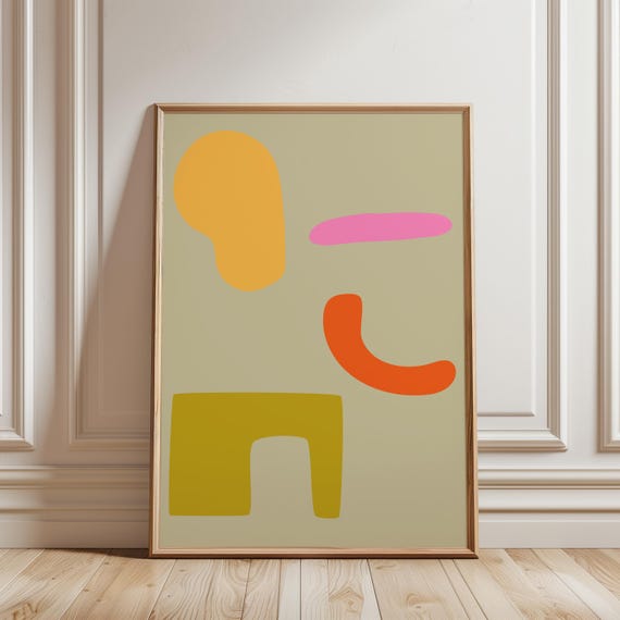 Colorful Abstract Print Modern Geometric Wall Art Canvas Decor