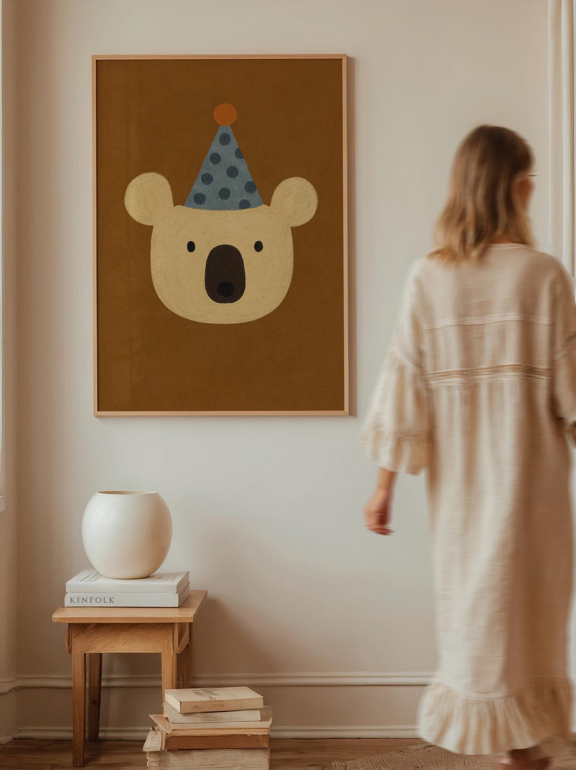 Party Bear Nursery Art Fun Kids Room Decor