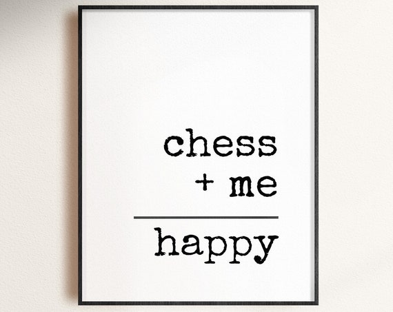 Chess Decor Chess Poster Chess Print Chess Art Chess Gift Chess Lover Gifts Gift For Chess Player Chess