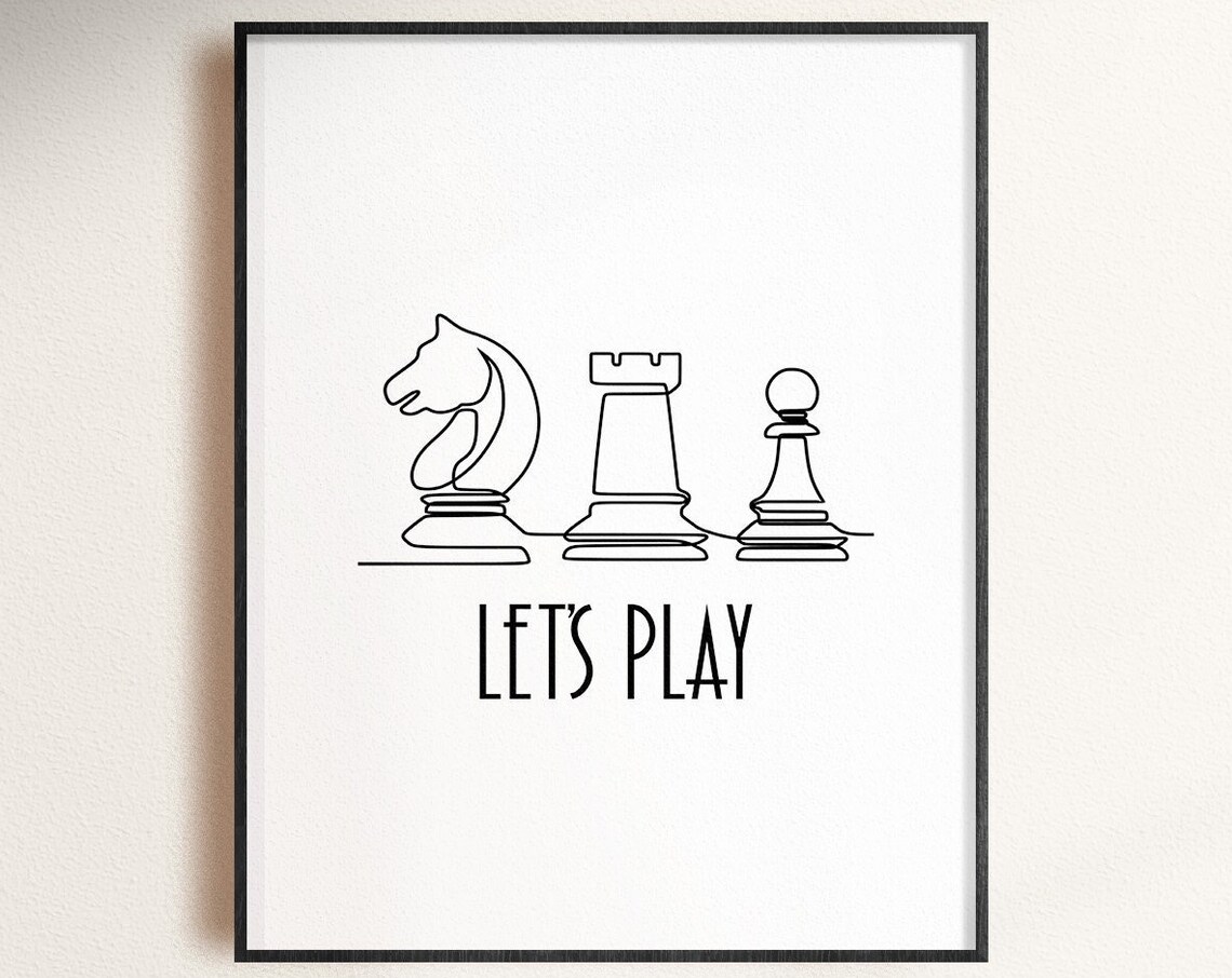 Chess Decor Poster, Chess Lover Gift Art Print
