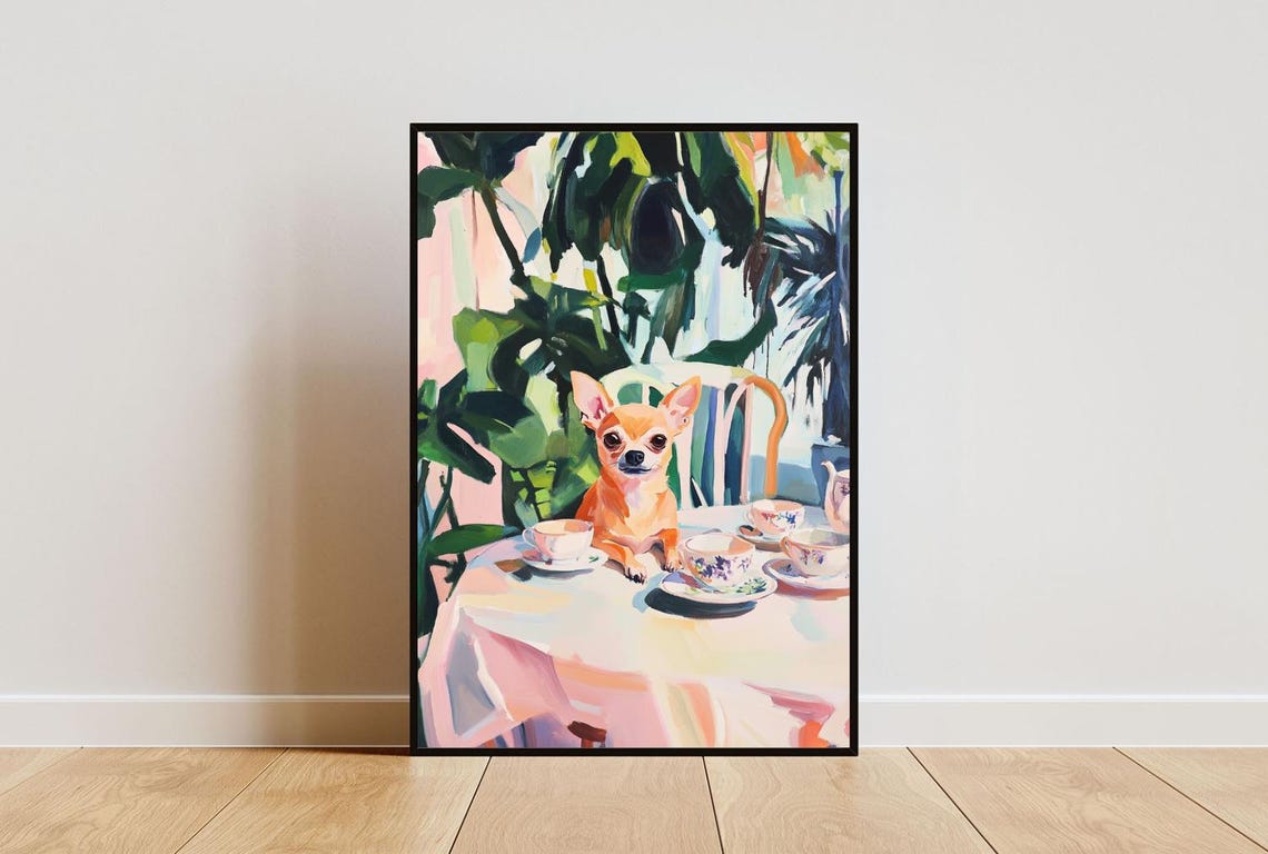 Retro Chihuahua Vintage Dog Art Print
