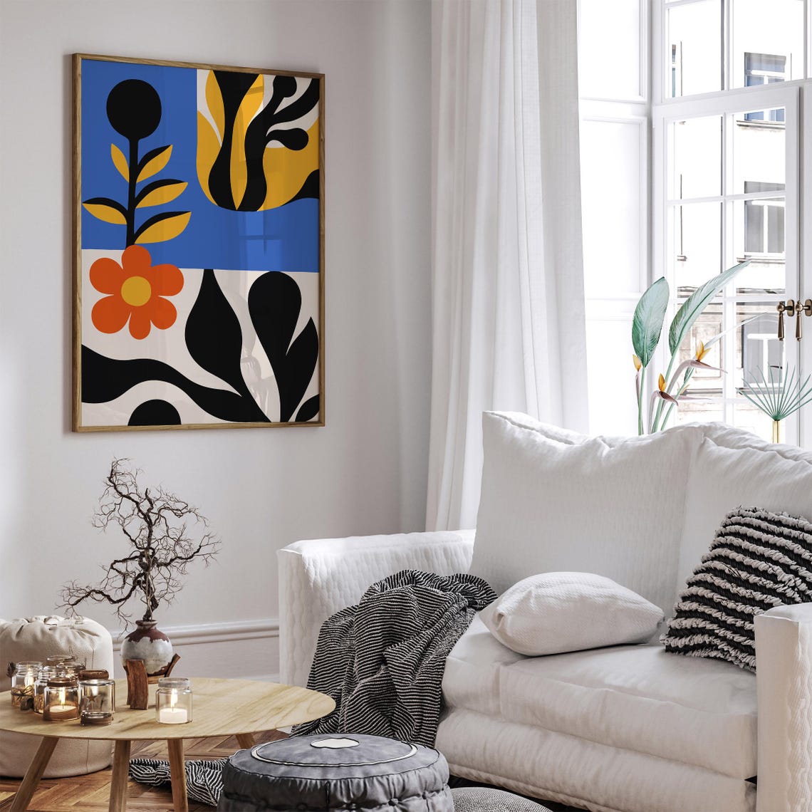 Matisse Style Bold Retro Cut-Outs Abstract Mid-Century Poster - Image 6