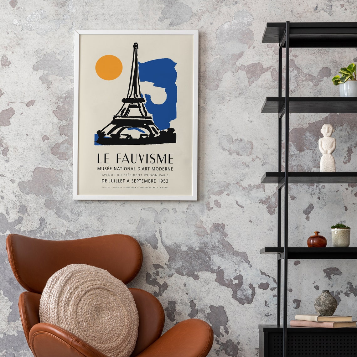 Le Fauvisme Paris 1953 Museum Exhibition Poster with Eiffel Tower - Image 2