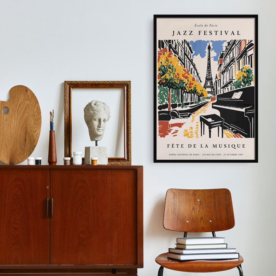Paris Jazz Festival Poster Fete De La Musique French Poster Paris Travel Art Print Music Posters Retro Prints Vintage Wall Art 24x36 - Image 2